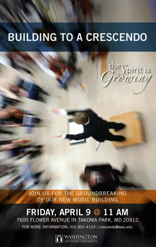 Washington Adventist University poster by Gravitait Design, Maryland graphic design studio